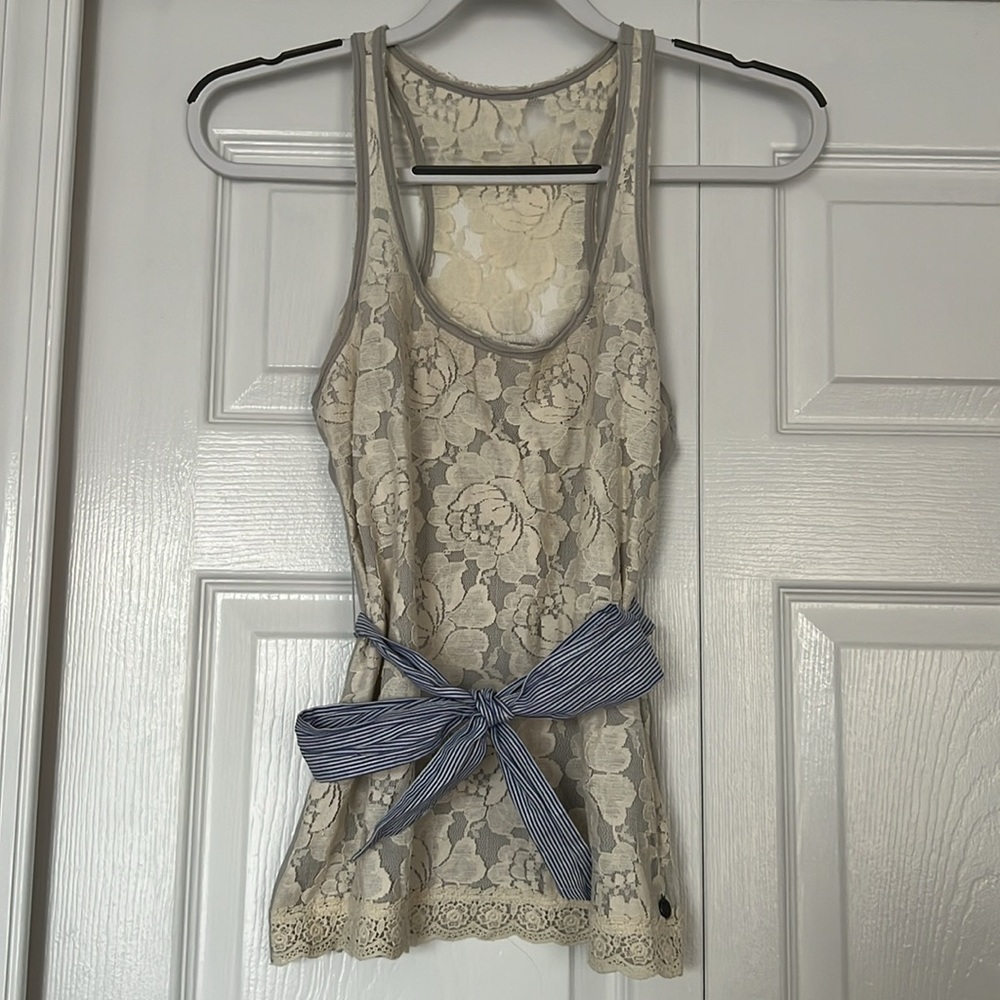 Abercrombie Kids Lace Tank Top with Seersucker Belt Girls XL